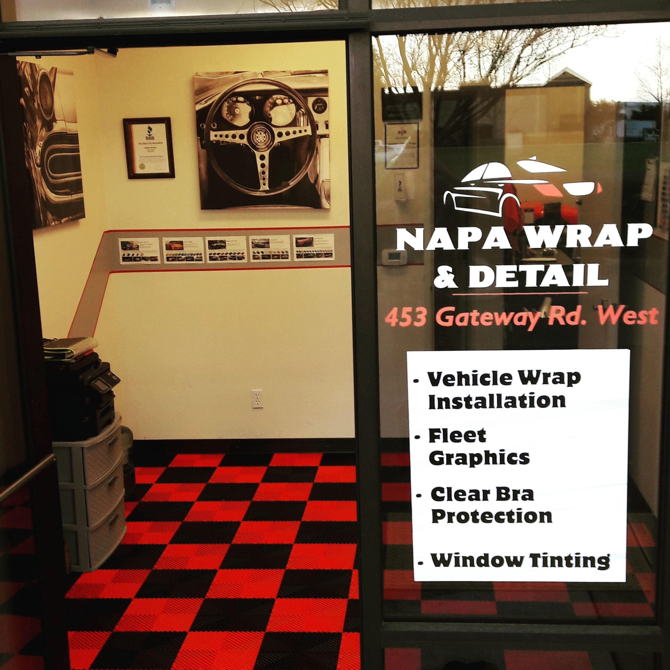 Napa Wrap & Detail storefront — 453 Gateway Rd. West